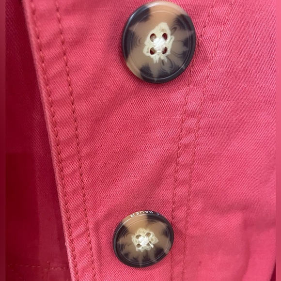 Eddie Bauer Red Utility Jacket with Buttons Petite - Picture 5 of 9